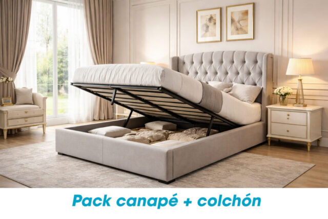 Pack canapé y colchón para descanso confortable con soporte firme – Grupo Mamapla