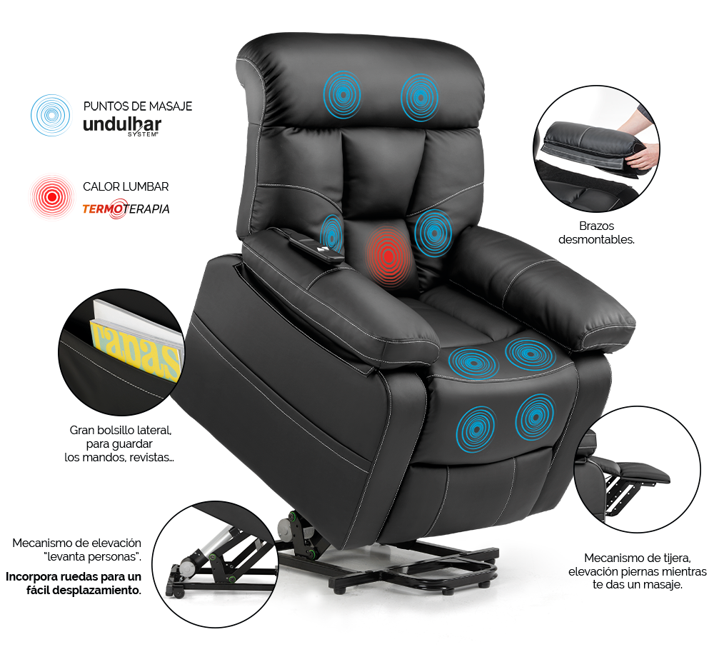 Sillón relax y sillón de masaje premium para descanso y bienestar en el hogar