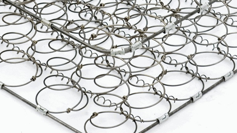 Estructura de muelles metálicos utilizada en los primeros colchones de muelles